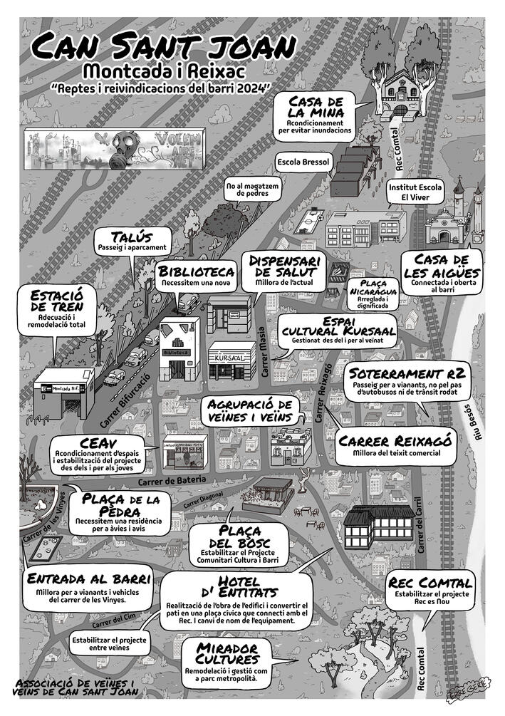 Design of the Montcada protest map