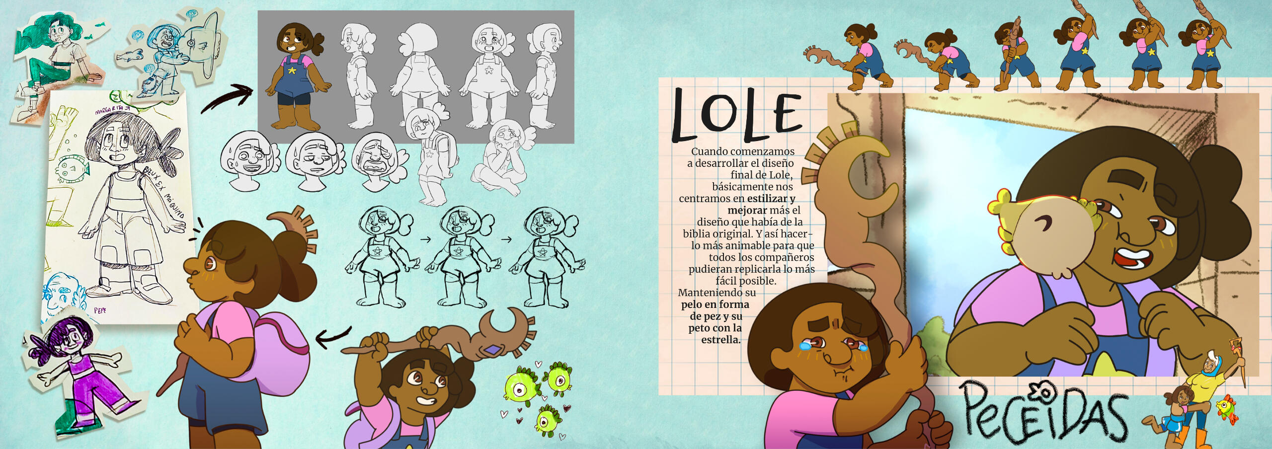 Layout for the artbook of Peceidas